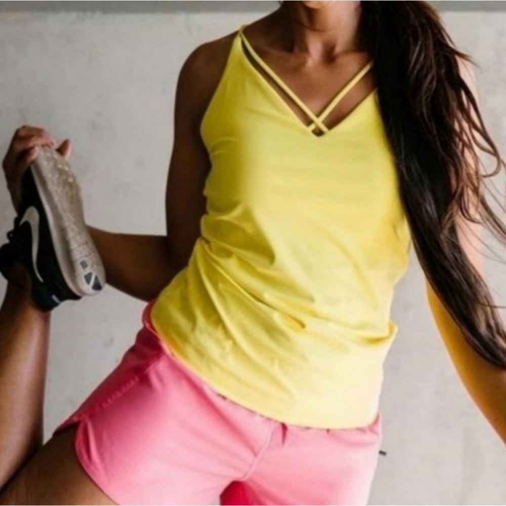 Vibrant Yellow Strappy Tank Top